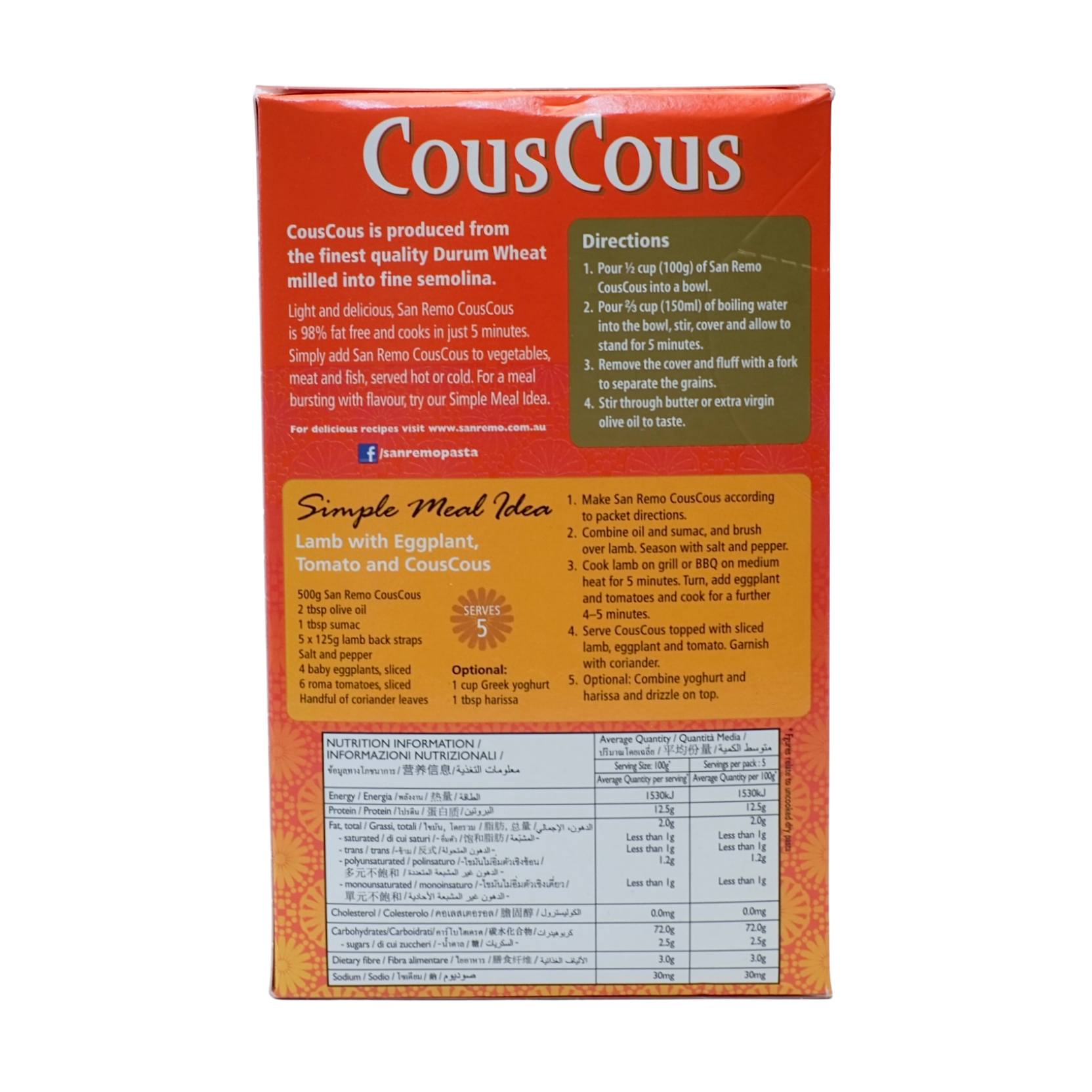 San Remo Couscous 500g The Vegan Grocer Ph