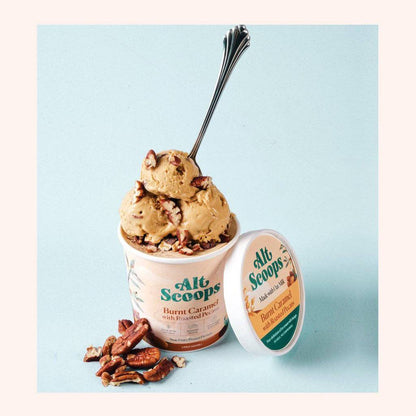 Alt Scoops Burnt Caramel w/ Roasted Pecans Ice Cream