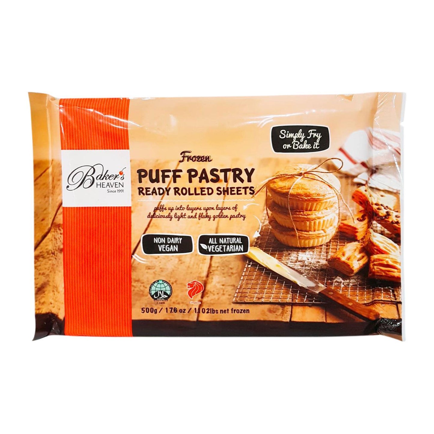 Baker's Heaven Puff Pastry Dough 500g