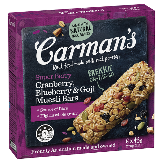 Carman's Super Berry Muesli Bar 6s
