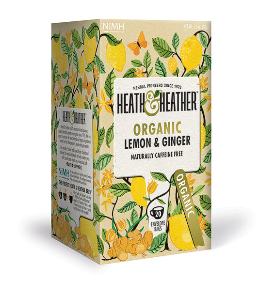 Heath & Heather Organic Lemon & Ginger Tea 20s