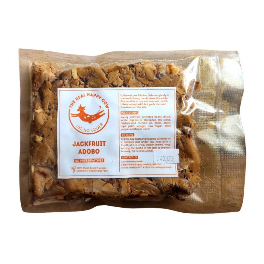 The Real Happy Cow Jackfruit Adobo 250g The Vegan Grocer Ph