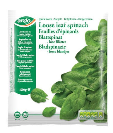 Ardo Spinach Leaf IQF 1kg