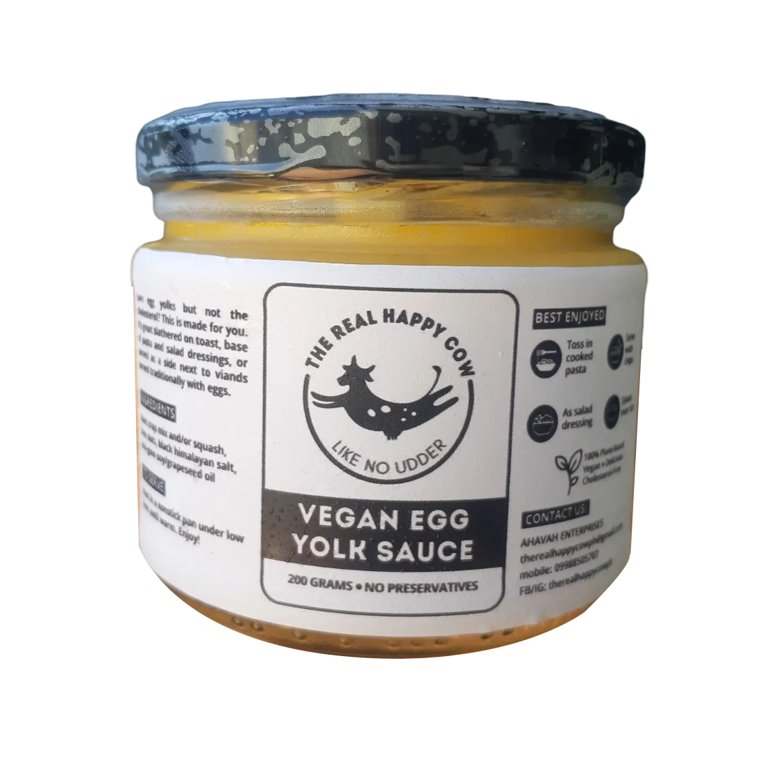 The Real Happy Cow Vegan Egg Yolk Sauce 200g