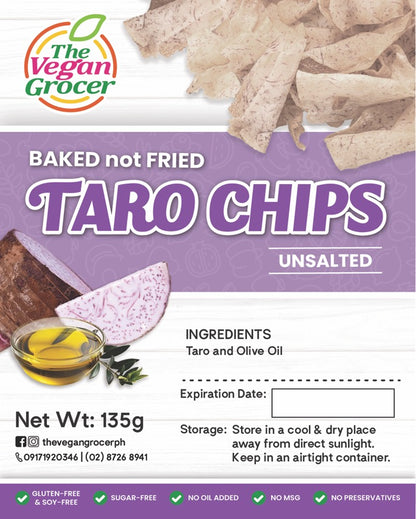 TVG Taro Chips Unsalted 135g