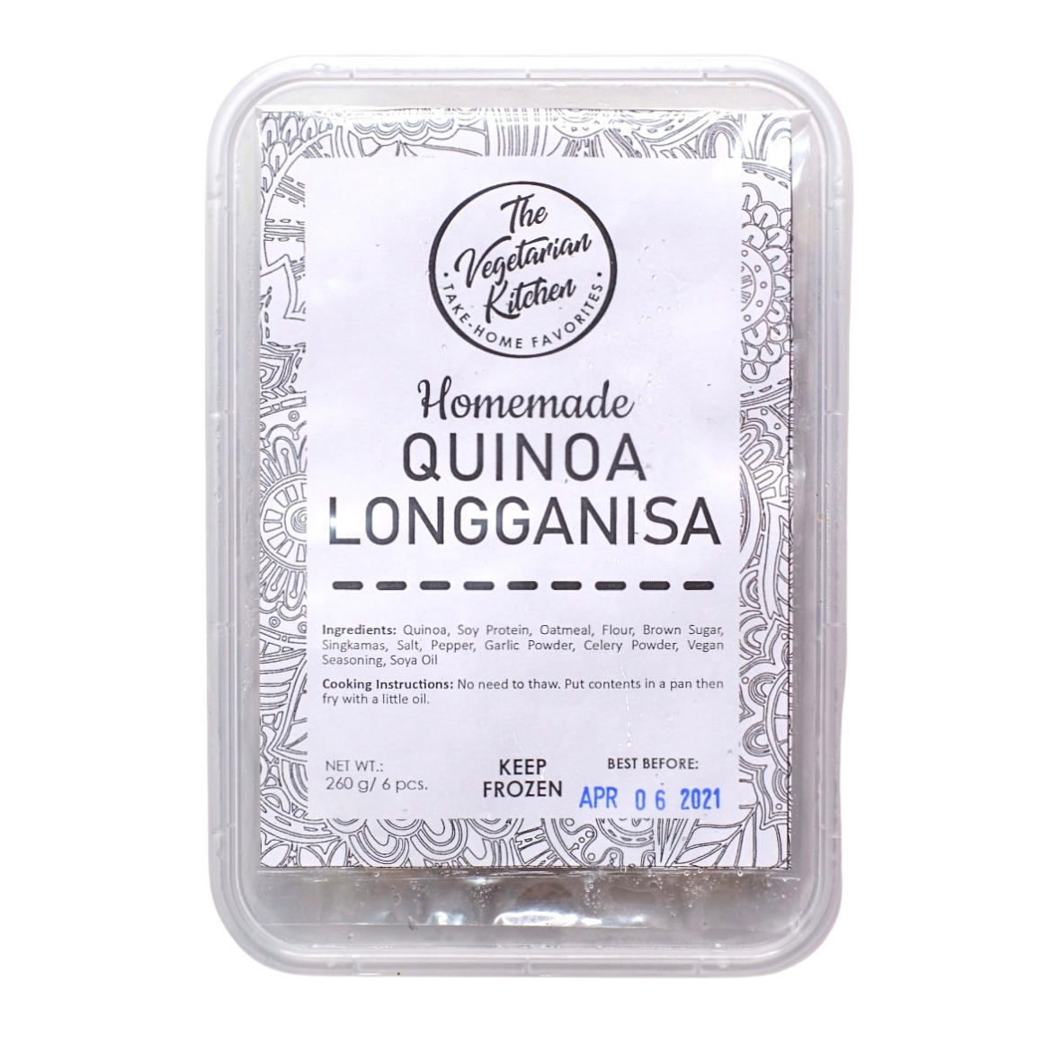 TVK Vegan Quinoa Longganisa 260g