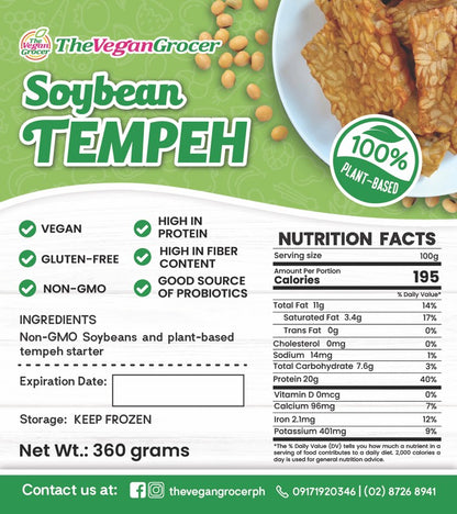 TVG Soy Tempeh 360g (gluten-free)