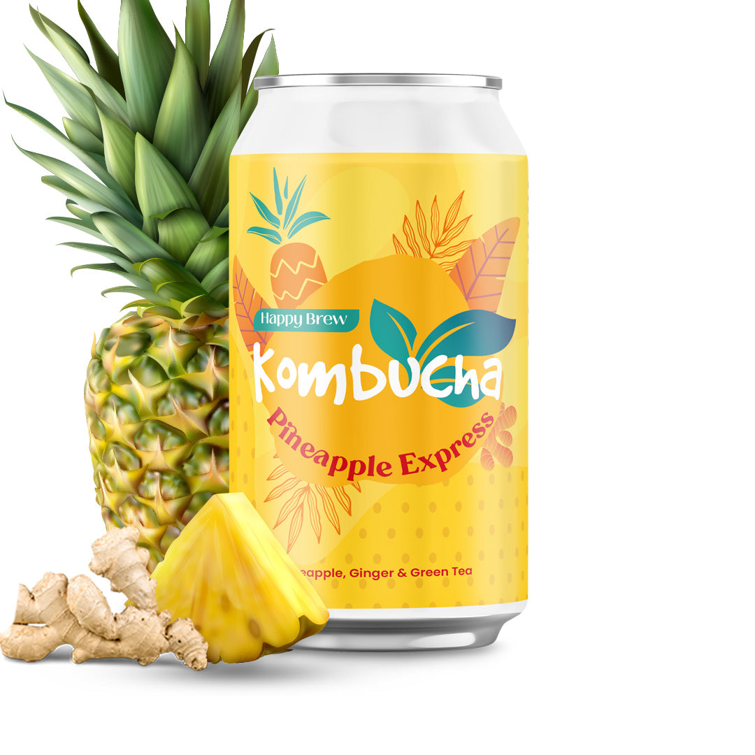 Happy Brew Kombucha Pineapple Express 330mL