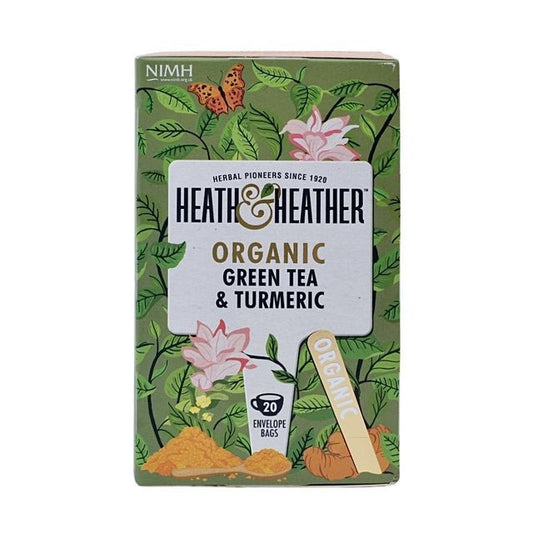 Heath & Heather Green Tea and Turmeric 20 Tea Bags