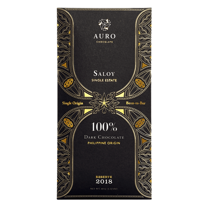 Auro Reserve Collection : 100% Saloy Dark Chocolate 60g